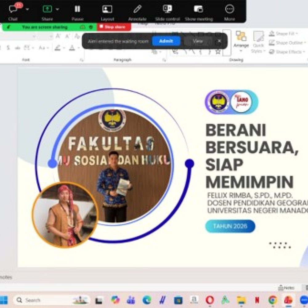 Dosen FISH Unima Jadi Pemateri Peatland Warriors Academy 2026, Bekali Young Changemakers Kepemimpinan dan Public Speaking